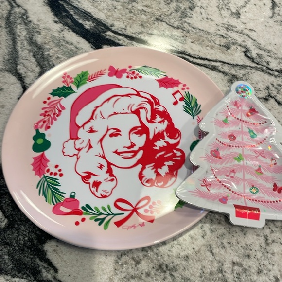 Dolly Other - Dolly Parton Christmas Cheer Melamine Serving Tray 14"